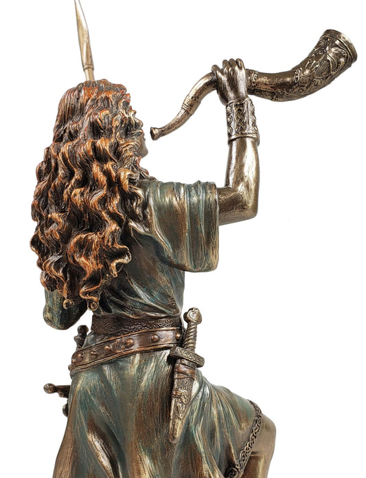 10 1/2 Inch Boudica Viking Celtic Warrior Queen of Iceni Statue Bronze Color