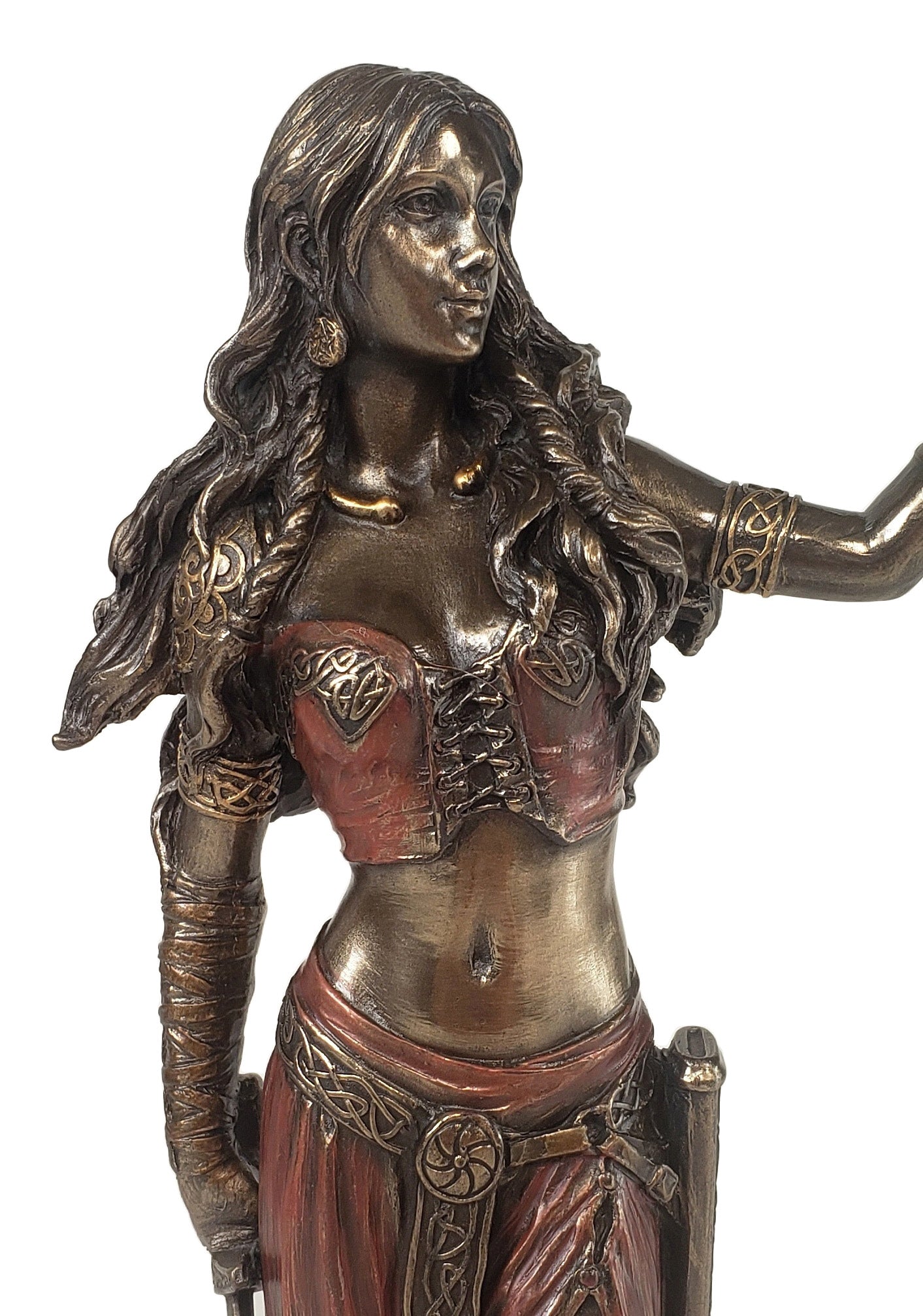 Veronese 11" Morrigan Celtic Raven Goddess of War and Death Statue Bronze Finish