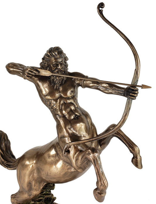 14" Centaur Shooting Bow Greek Mythology 1/2 Human & Horse Statue Bronze Clor