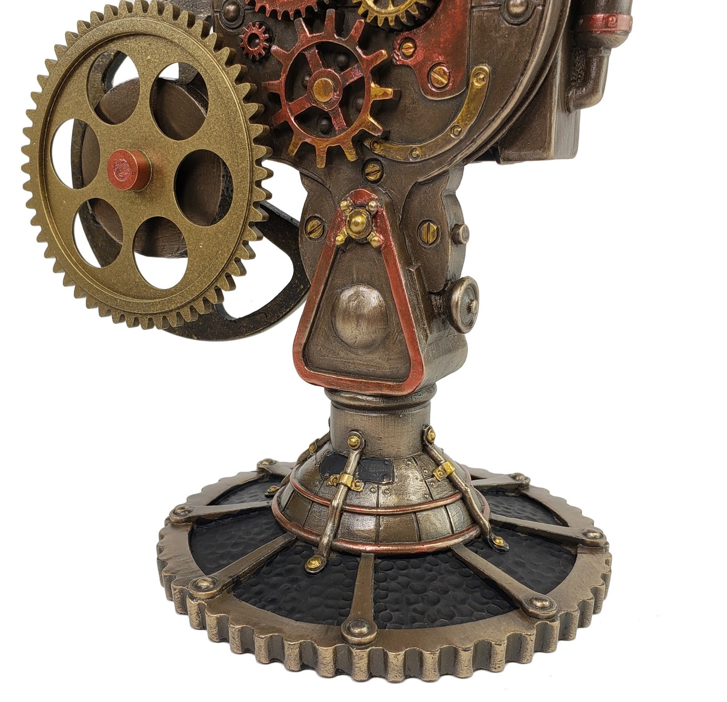 Steampunk Prop Film Projector Statue with LED Night Light