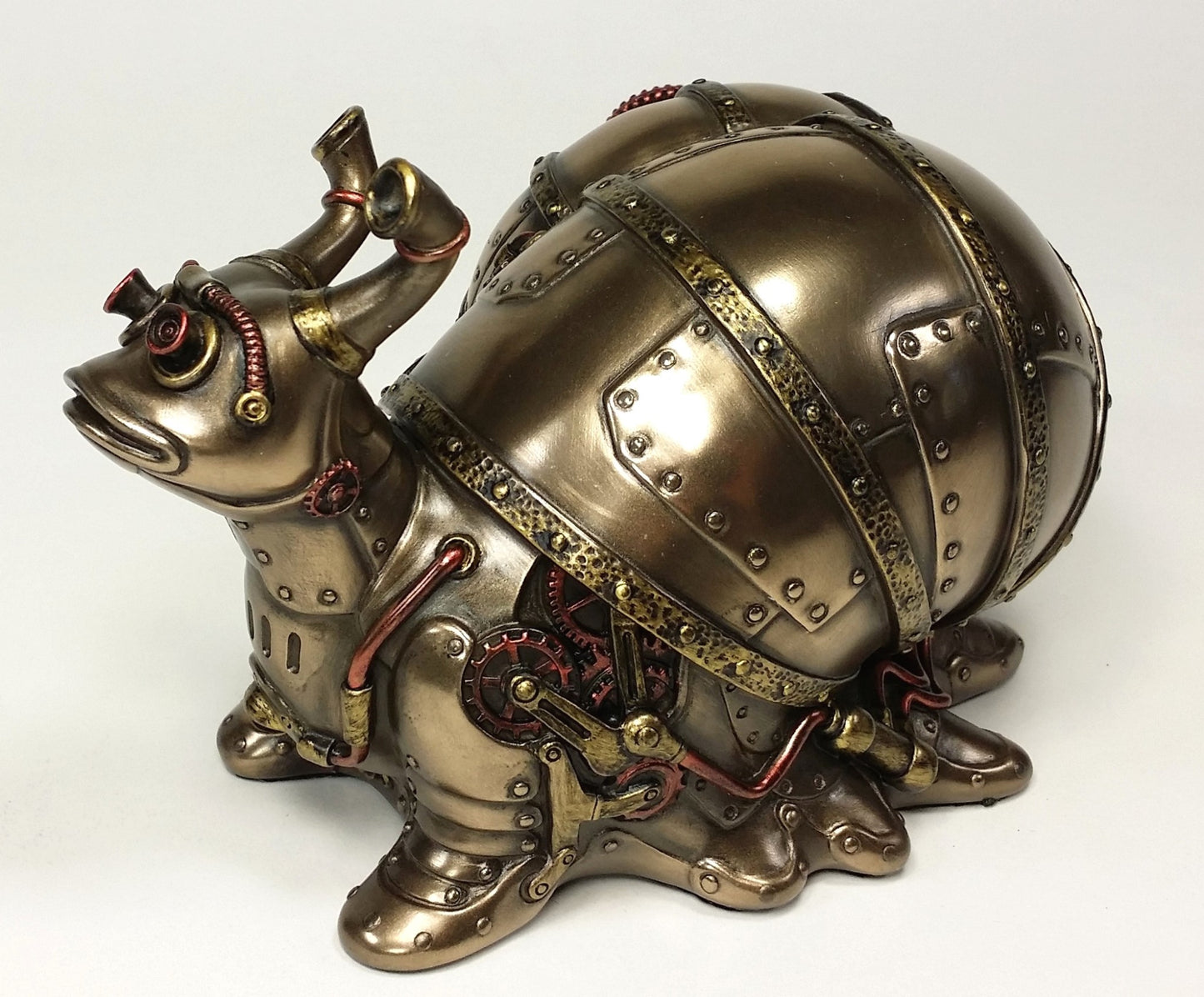 Veronese Steampunk Giant Land Snail Trinket Box Statue Bronze Finish