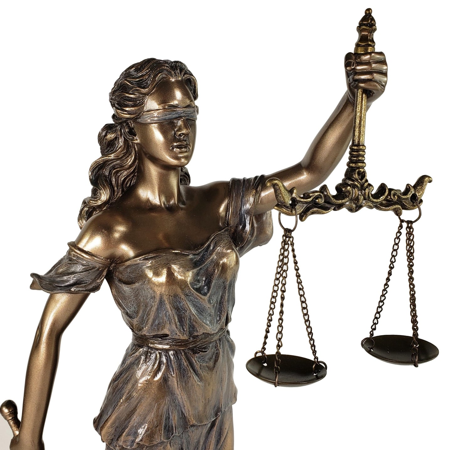 13 1/4" BLIND LADY JUSTICE Scales Lawyer Firm Attorney Statue Office Desk Gift