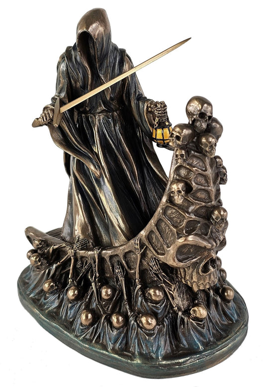 7 1/2" Charon Greek Ferryman of Damned Reaper Gothic Statue Bronze Color